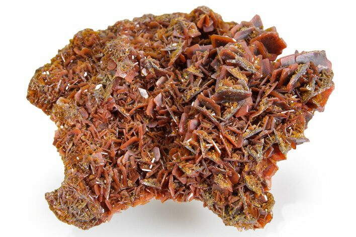 Fiery, Red-Orange Wulfenite Cluster - Kuruktag Mountains, China #361064